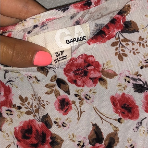 garage floral peplum top - Picture 4 of 4